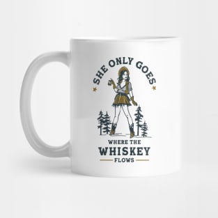 Funny Vintage Western Cowgirl Whiskey Lover Shirt Mug